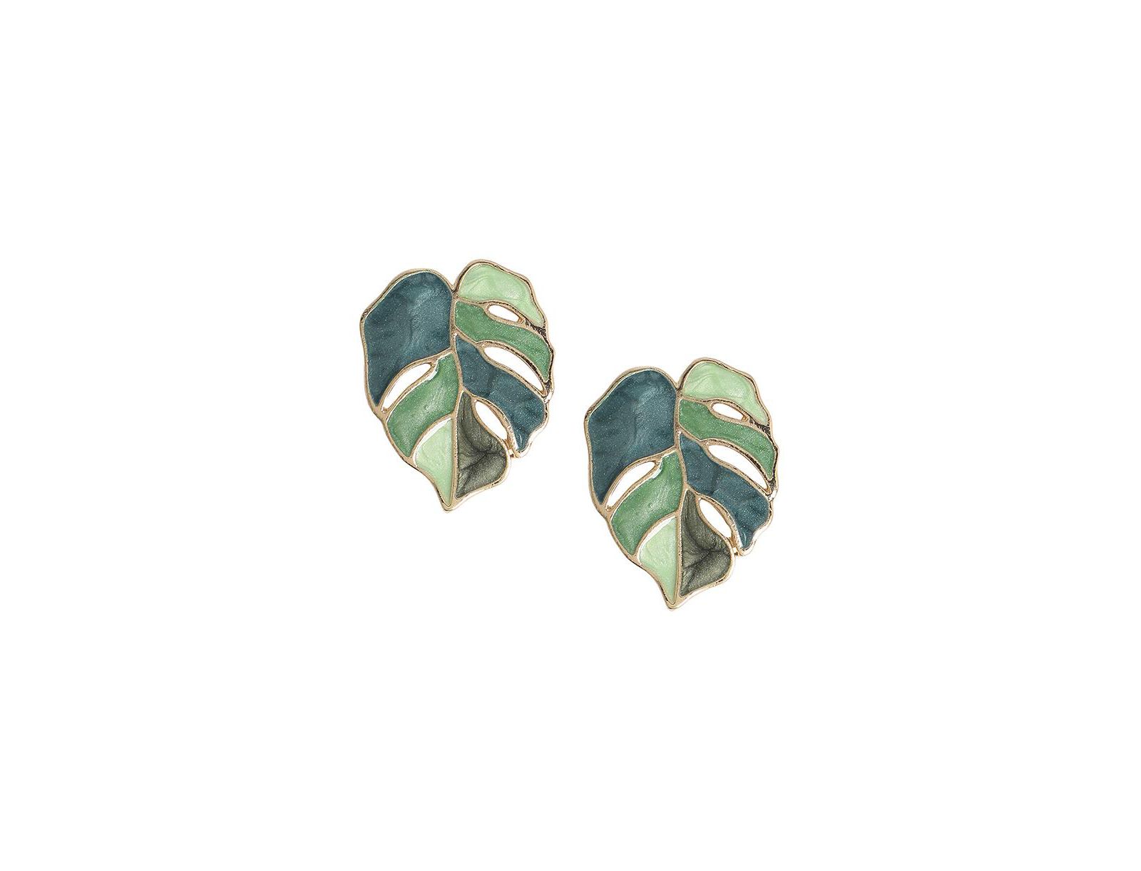 Серьги-гвоздики SOHI Leaf