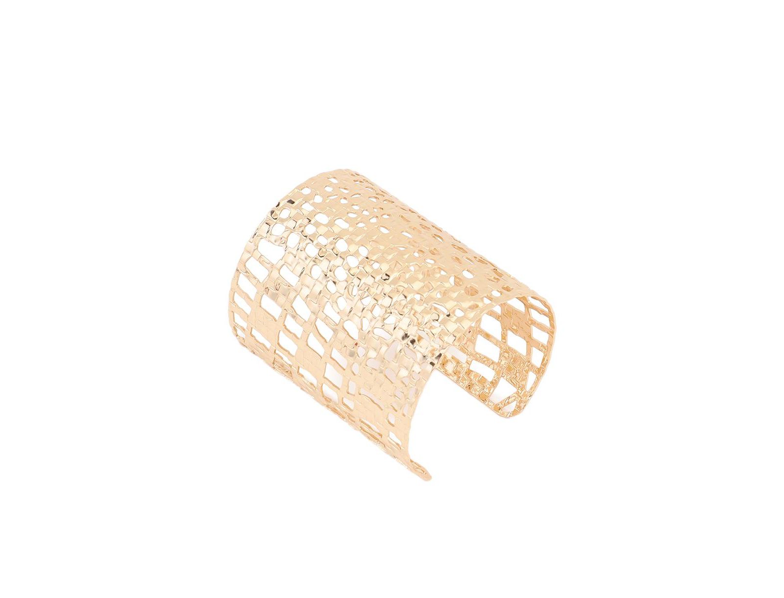 SOHI Metallic Statement Cuff Bracelet