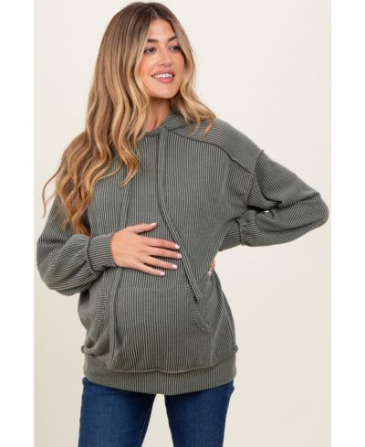 Pinkblush Women's худи с длинным рукавом и шнурком, Charcoal Ribbed