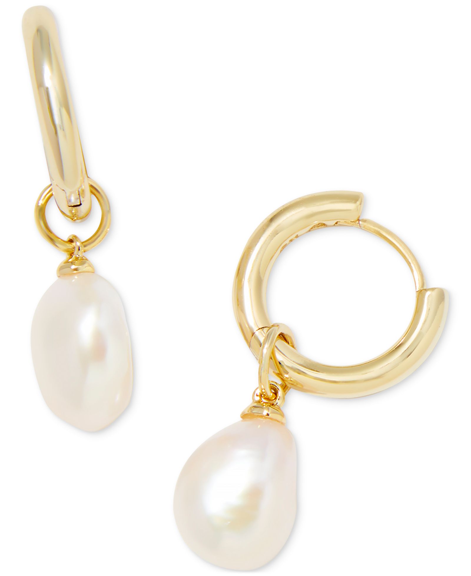 Серьги Kendra Scott Freshwater Cultured Pearl 14k Gold Plated Over Brass Willa Huggie