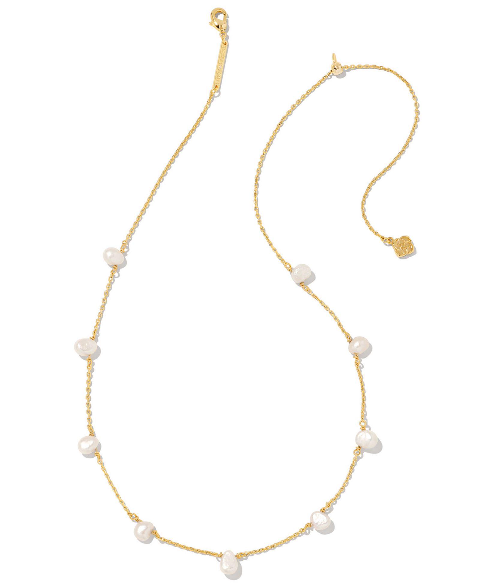 Ожерелье Kendra Scott Leighton Strand с натуральным жемчугом Freshwater, 14k Gold Plated Over Brass