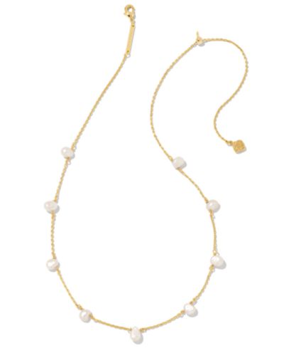 Ожерелье Kendra Scott Leighton Strand с натуральным жемчугом Freshwater, 14k Gold Plated Over Brass