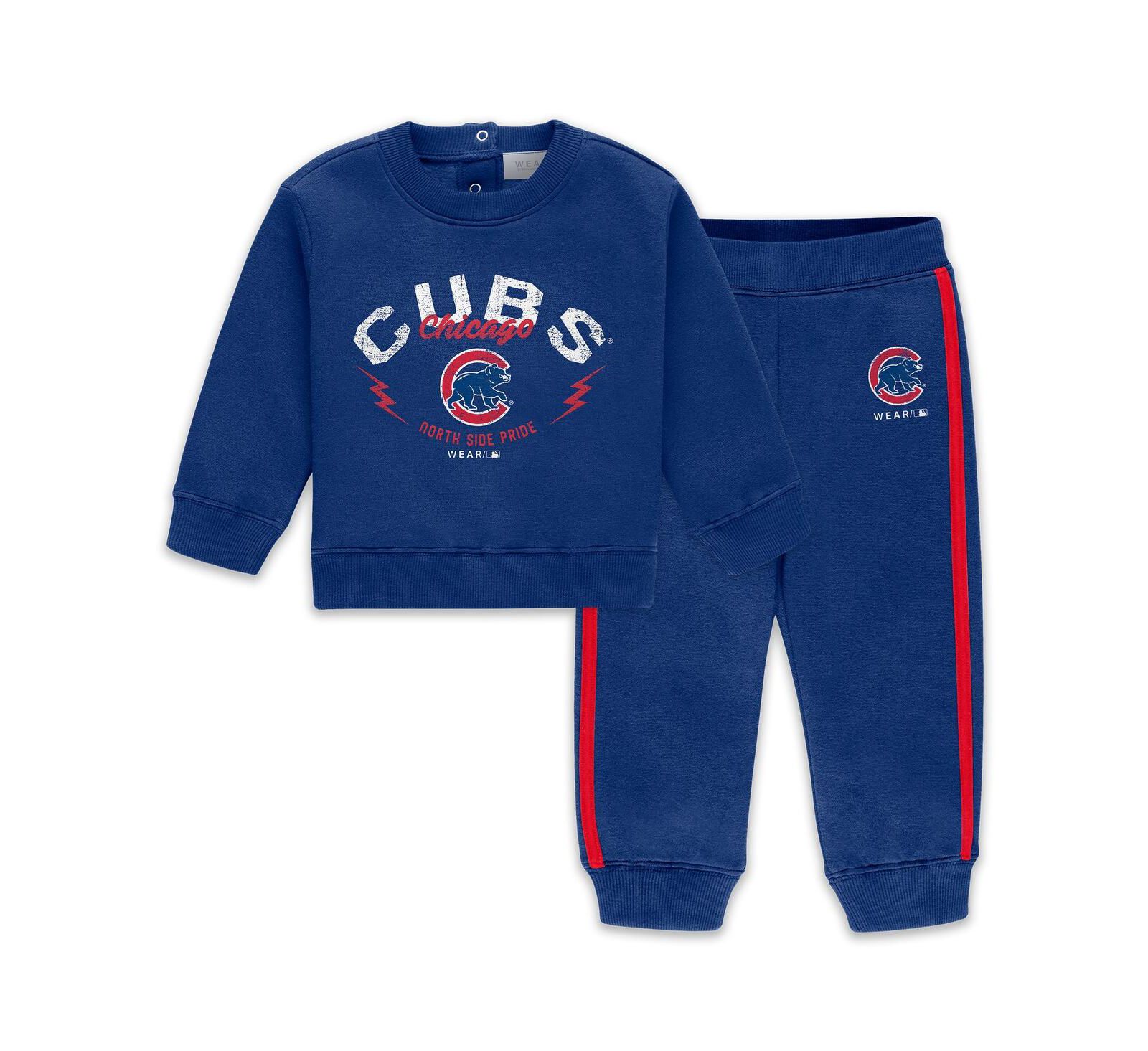 Детский набор WEAR by Erin Andrews для новорожденных: флисовая кофта и брюки, Royal Chicago Cubs