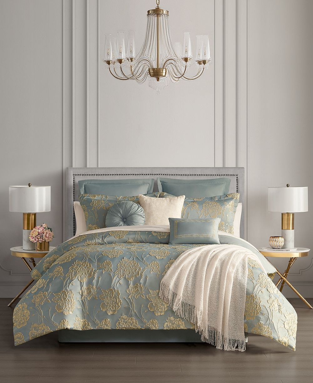 Macy's комплект постельного белья Avignon Floral Jacquard, Queen