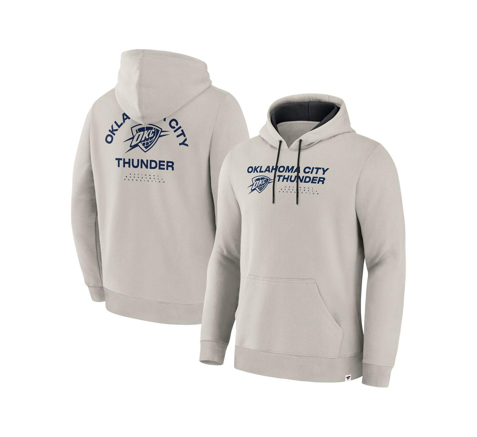 Мужское худи Fanatics Oklahoma City Thunder Crossover Collection, кремовое