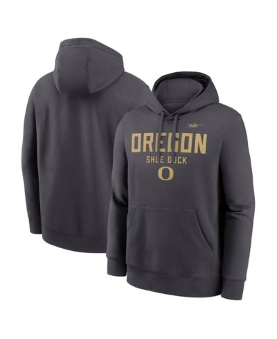 Nike Men's Anthracite Oregon Ducks Shoe Duck Club Fleece Hoodie