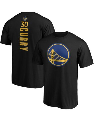 Мужская футболка Fanatics Mto Label Stephen Curry Black Golden State Warriors Playmaker Name & Number Logo