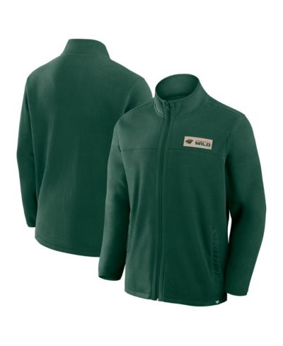 Fanatics Men's Green Minnesota Wild Home Ice Fleece Full-Zip Jacket