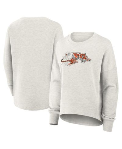 Женский оверсайз свитшот Fanatics Heather Gray Cincinnati Bengals Hometown Pullover