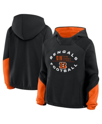 Женское худи Fanatics Black Cincinnati Bengals Oversized Redzone Bubble Screen Pullover