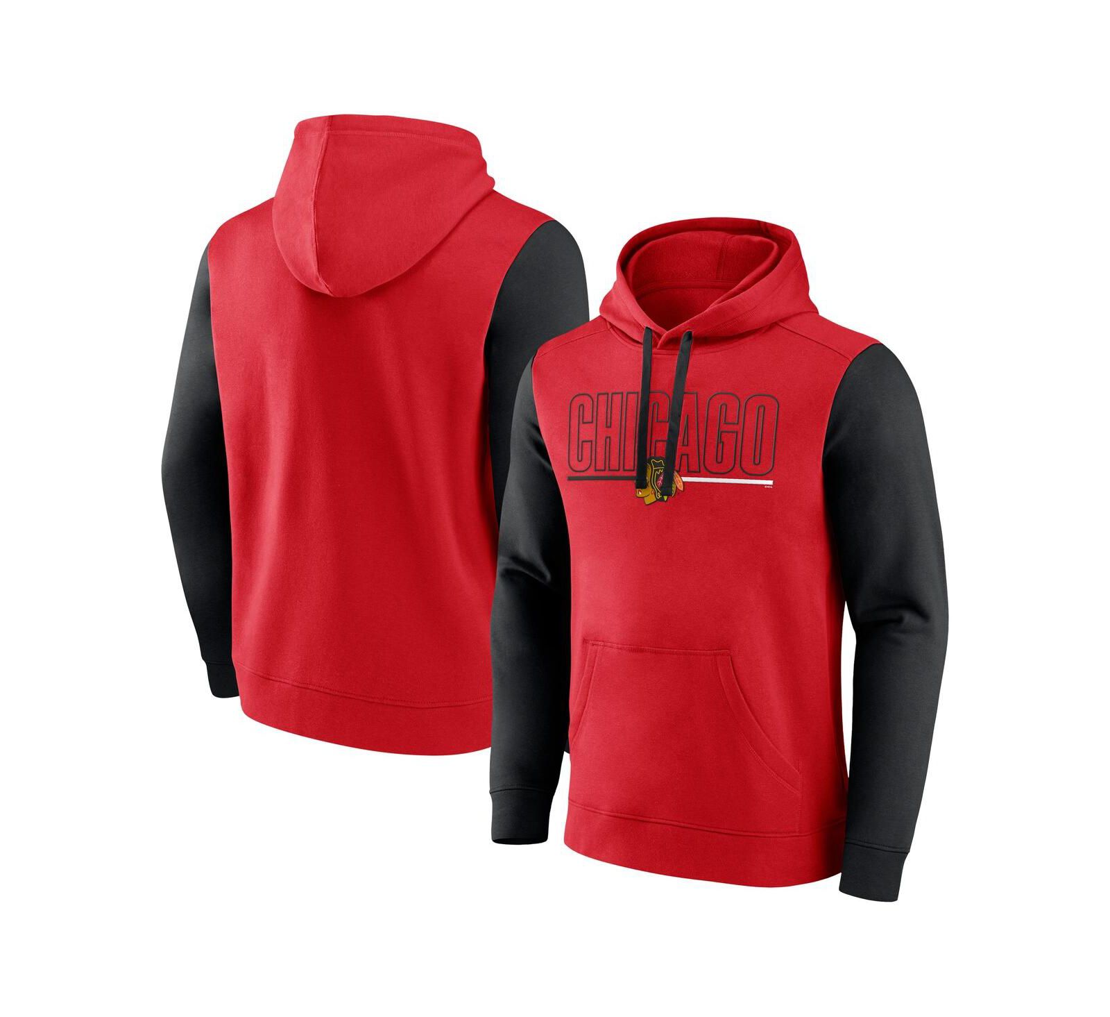 Мужское флисовое худи-пуловер Logo Athletic Red Chicago Blackhawks Deliver