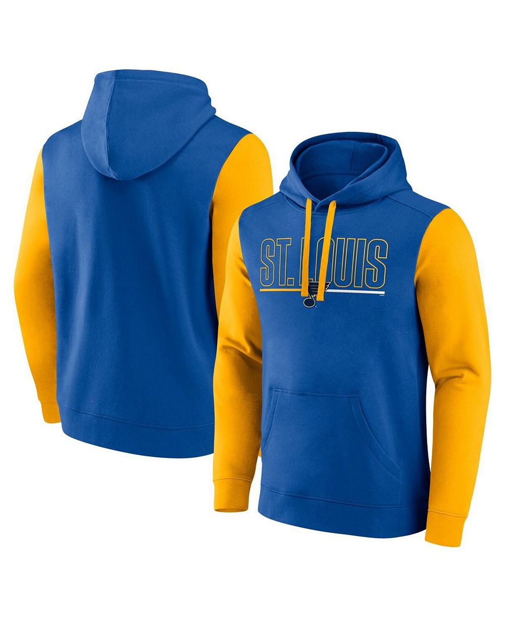 Худи Logo Athletic Blue St. Louis Blues Deliver Fleece Pullover для мужчин