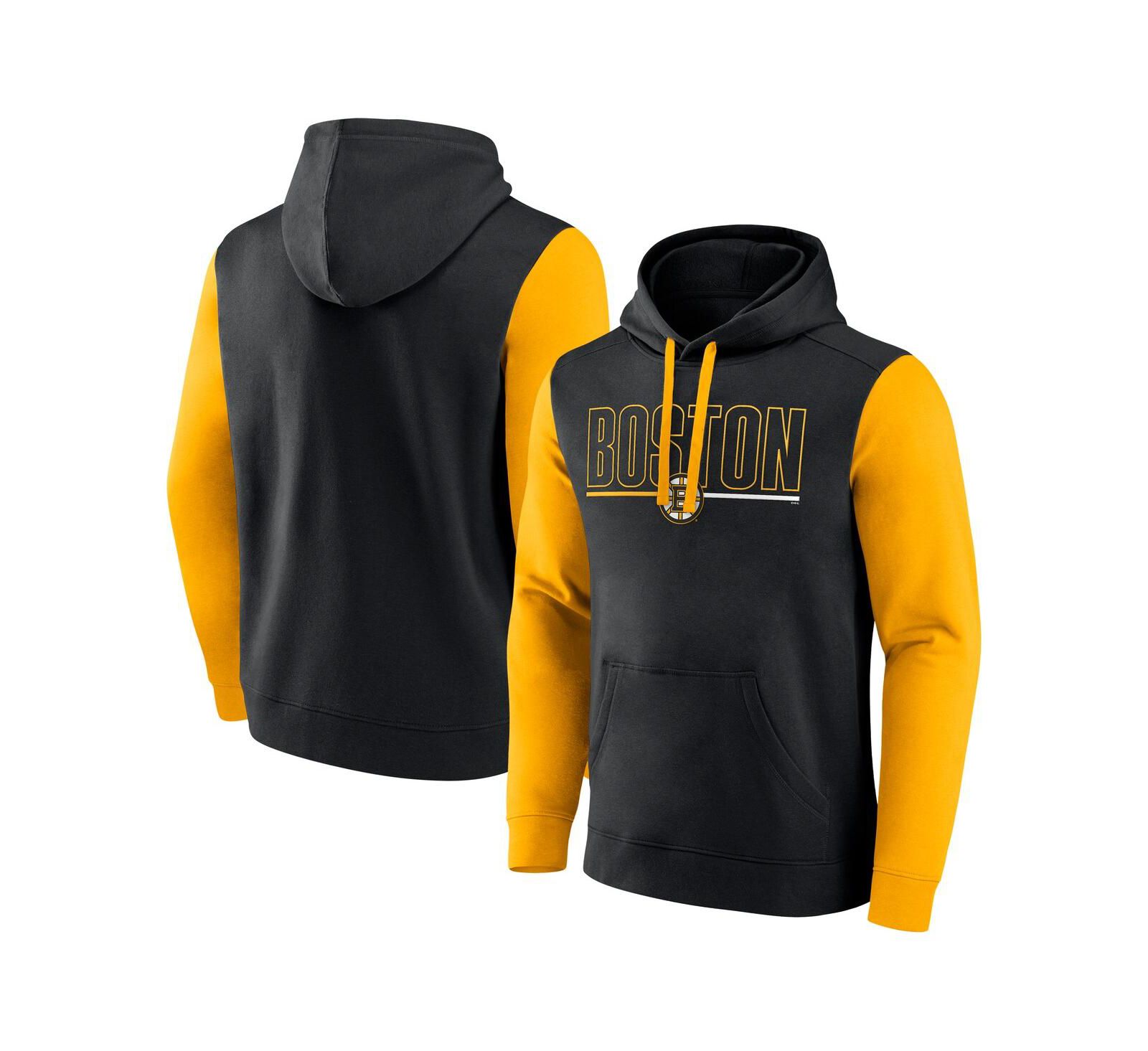 Мужское худи Logo Athletic Black Boston Bruins Deliver Fleece Pullover