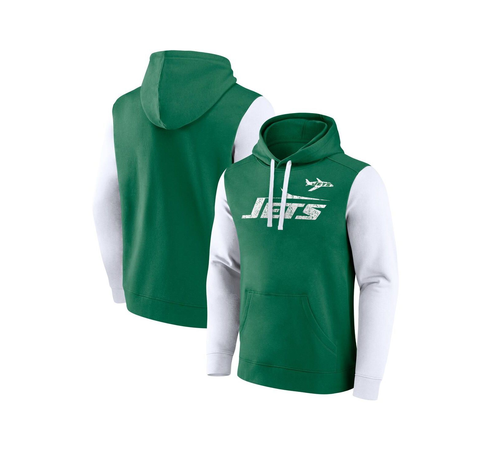 Мужское худи Fanatics Kelly Green New York Jets Fleece Pullover