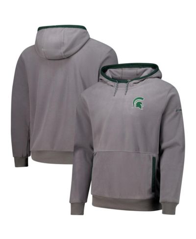 Мужское худи Columbia Gray Michigan State Spartans Flanker Fleece Pullover