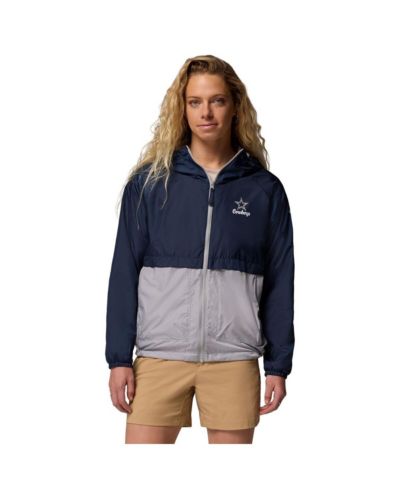 Columbia Женский Navy/Gray Dallas Cowboys Spire Hoodie Windbreaker Jacket