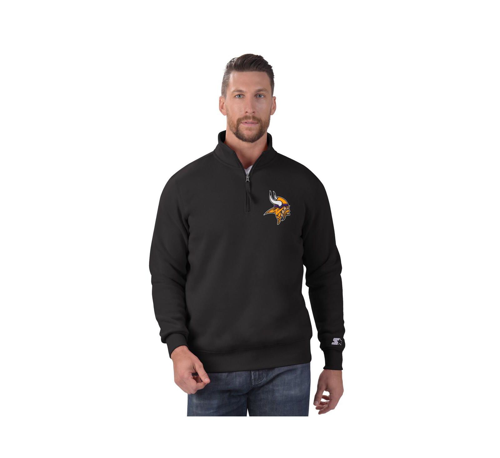 Мужская толстовка Starter Minnesota Vikings Classic Half-Zip, черная