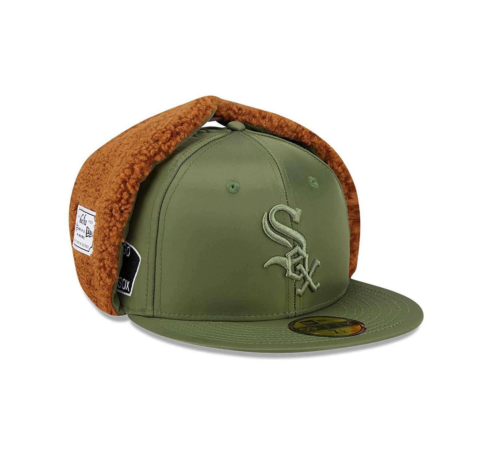 New Era x Alpha Industries Men's Olive Chicago White Sox Dog Ear 59FIFTY Fitted Hat