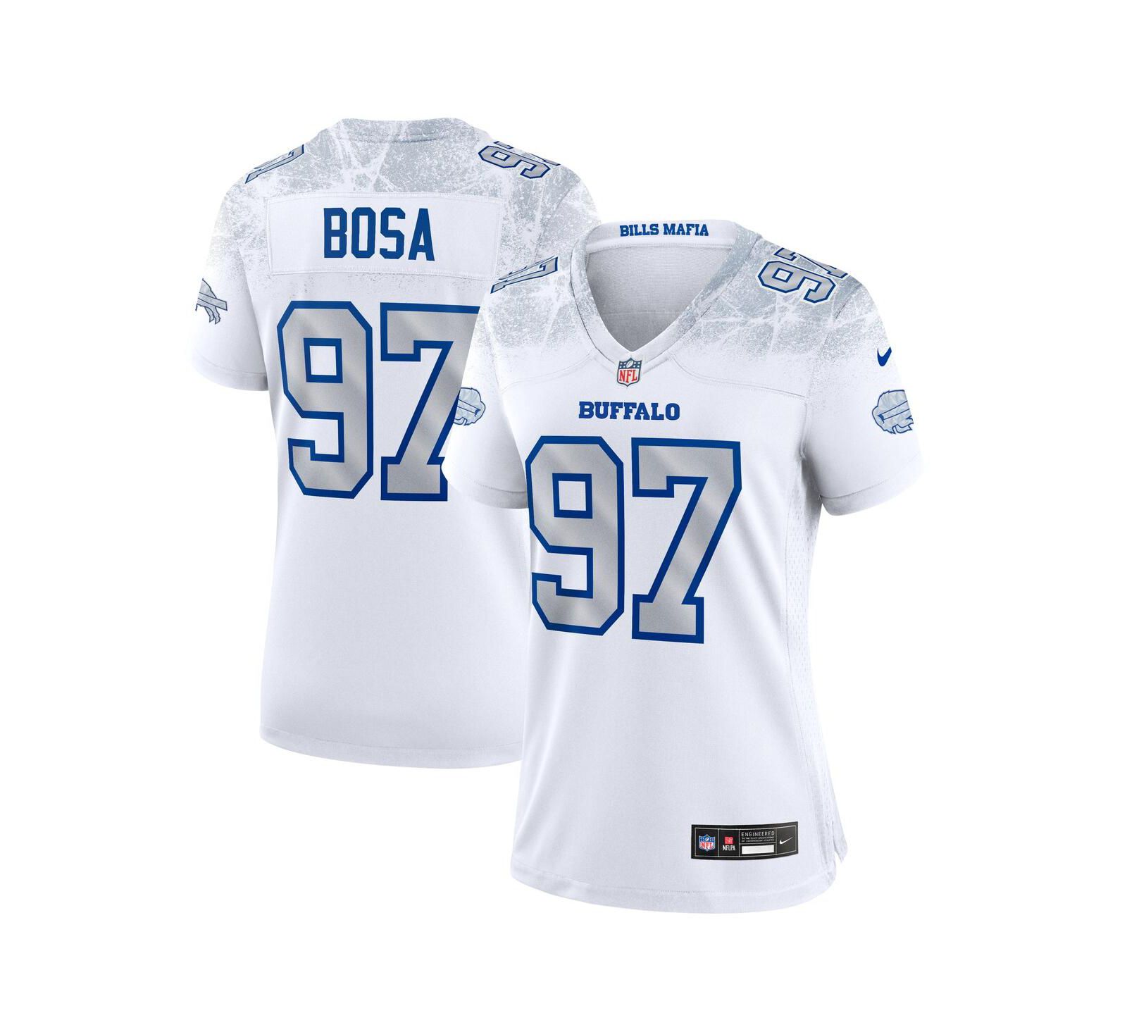 Мужская игровая джерси Nike Joey Bosa White Buffalo Bills 2025 Rivalries Collection