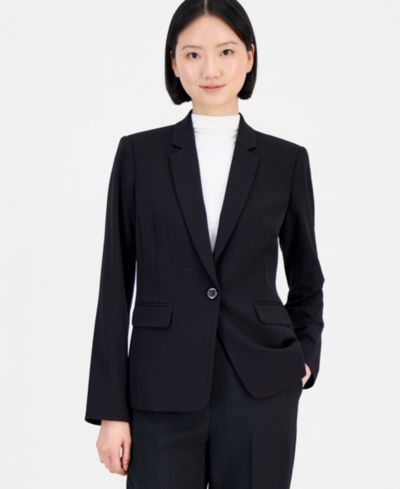 Tahari ASL Women's Bi-Stretch One-Button Blazer With Inner-Elastic Retractable Sleeve