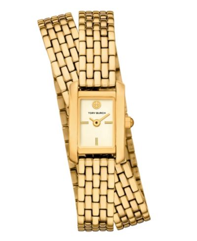 Женские мини-часы Tory Burch The Eleanor Quartz с золотистой нержавеющей сталью, 18mm