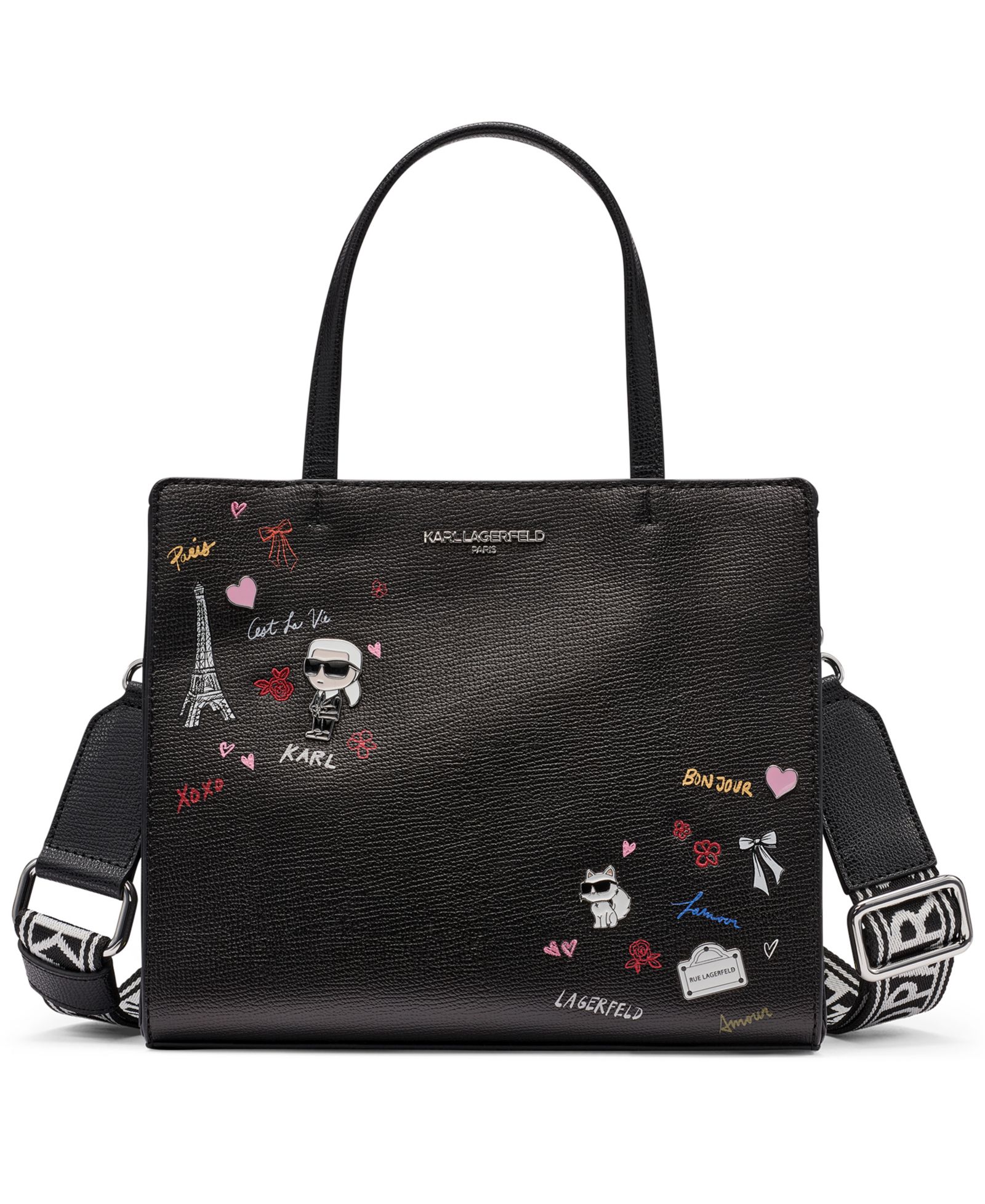 KARL LAGERFELD PARIS Maybelle Zip-Top Small Satchel Handbag