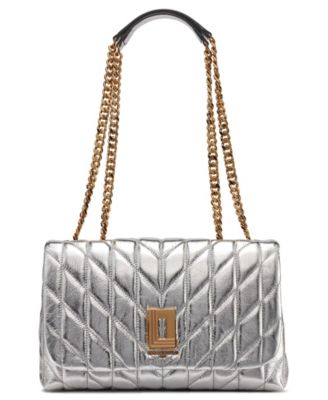 KARL LAGERFELD PARIS Lafayette Medium Leather Shoulder Handbag