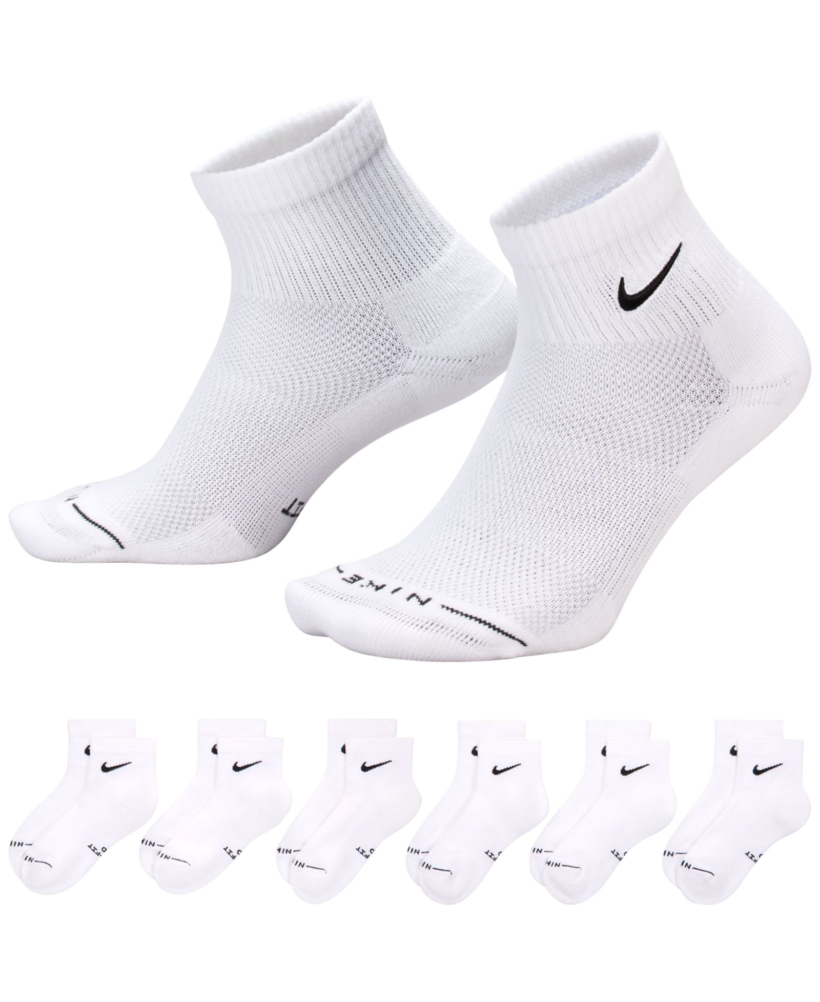 Nike Unisex Everyday Elevated Ankle Socks, 6-Pack