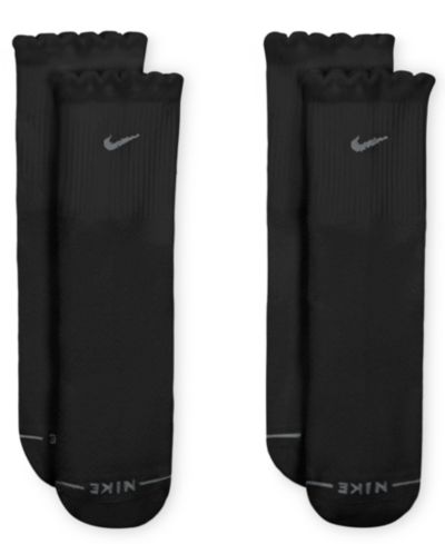 Nike Women's Scalloped Everyday Elevated Crew Socks,  2-Pack