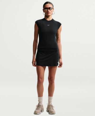 Nike Women's Sportswear Chill Knit Mid-Rise Tight Ribbed Skort