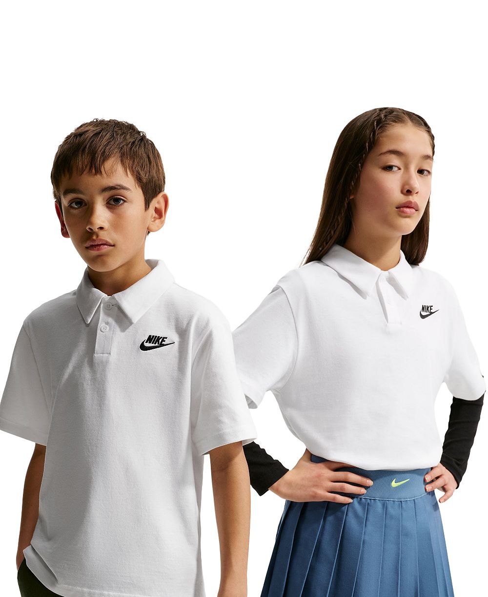 Nike Boys' and Girls' 7-20 Sportswear Club Knit Short-Sleeve Polo Shirt