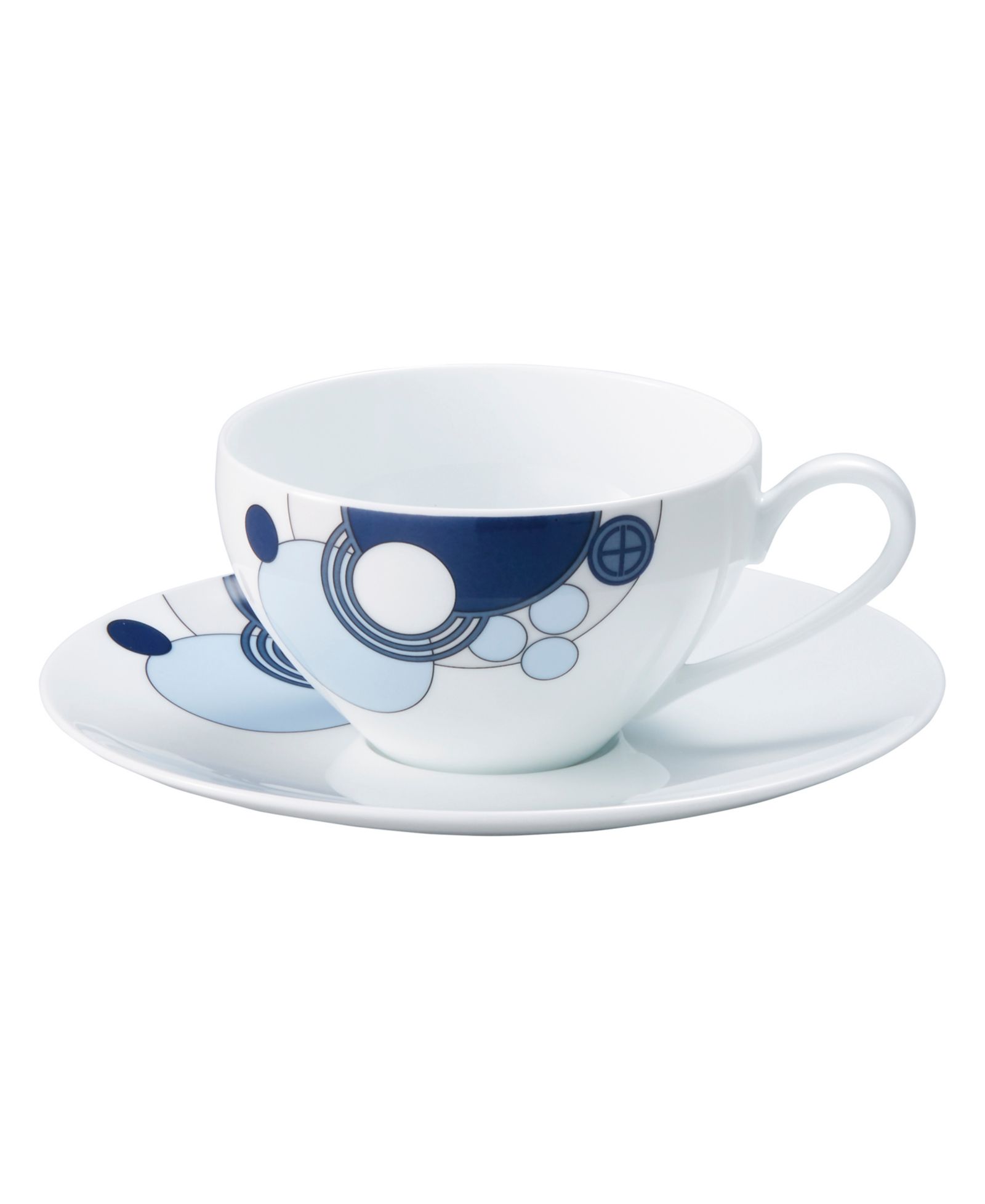 Чашка и блюдце Noritake Frank Lloyd Wright Imperial Cabaret Blue 7 oz.