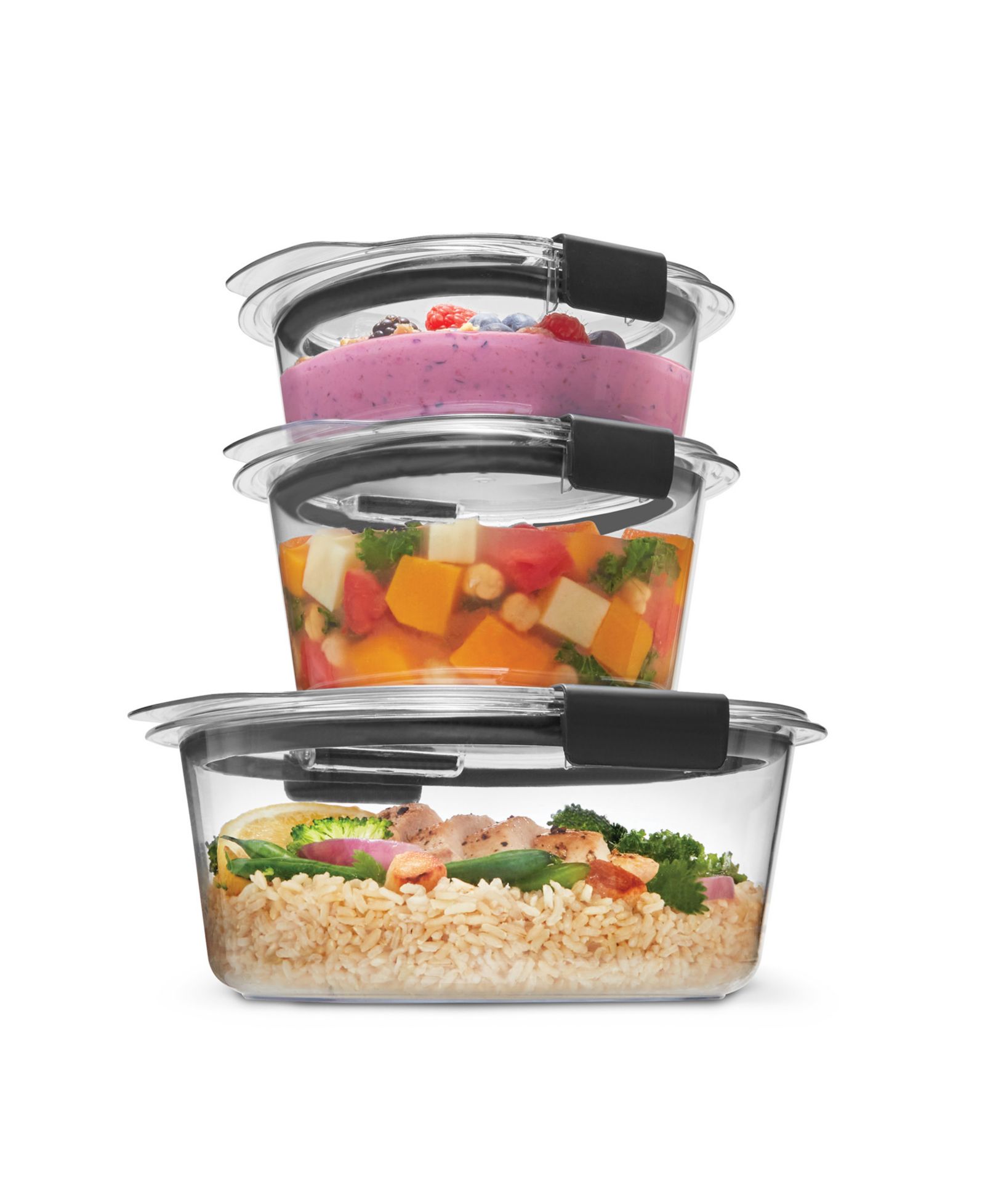 Rubbermaid Brilliance 6-Pc. Round Leak Proof Food Storage Container Set