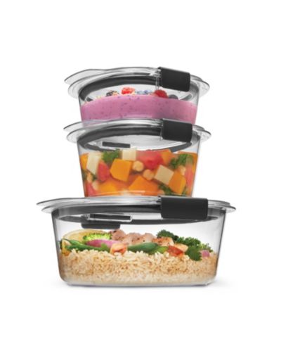 Rubbermaid Brilliance 6-Pc. Round Leak Proof Food Storage Container Set
