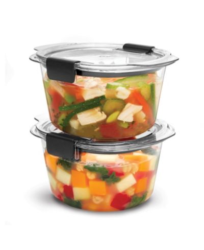 Rubbermaid Brilliance набор из 2 шт. круглых герметичных контейнеров для хранения продуктов 3.47-Cup
