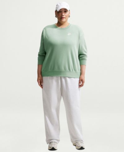 Nike Plus Size спортивная толстовка Club Fleece с круглым вырезом