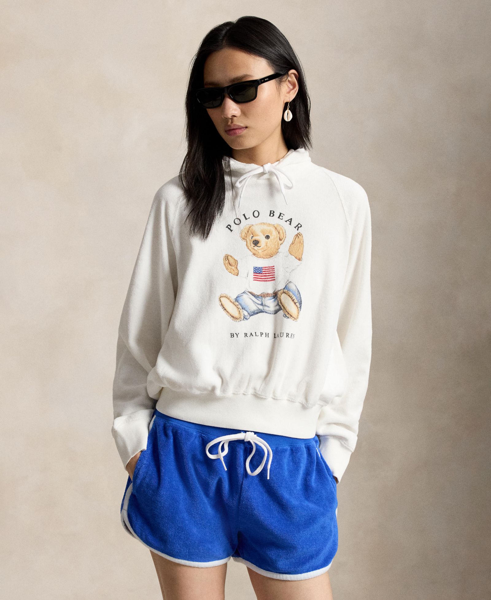 Polo Ralph Lauren Women's Drawstring Hood Raglan Sleeve Sweatshirt