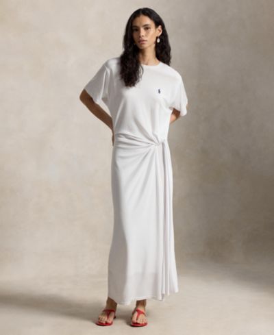 Polo Ralph Lauren Женское T-shirt платье с круглым вырезом и деталью Twist