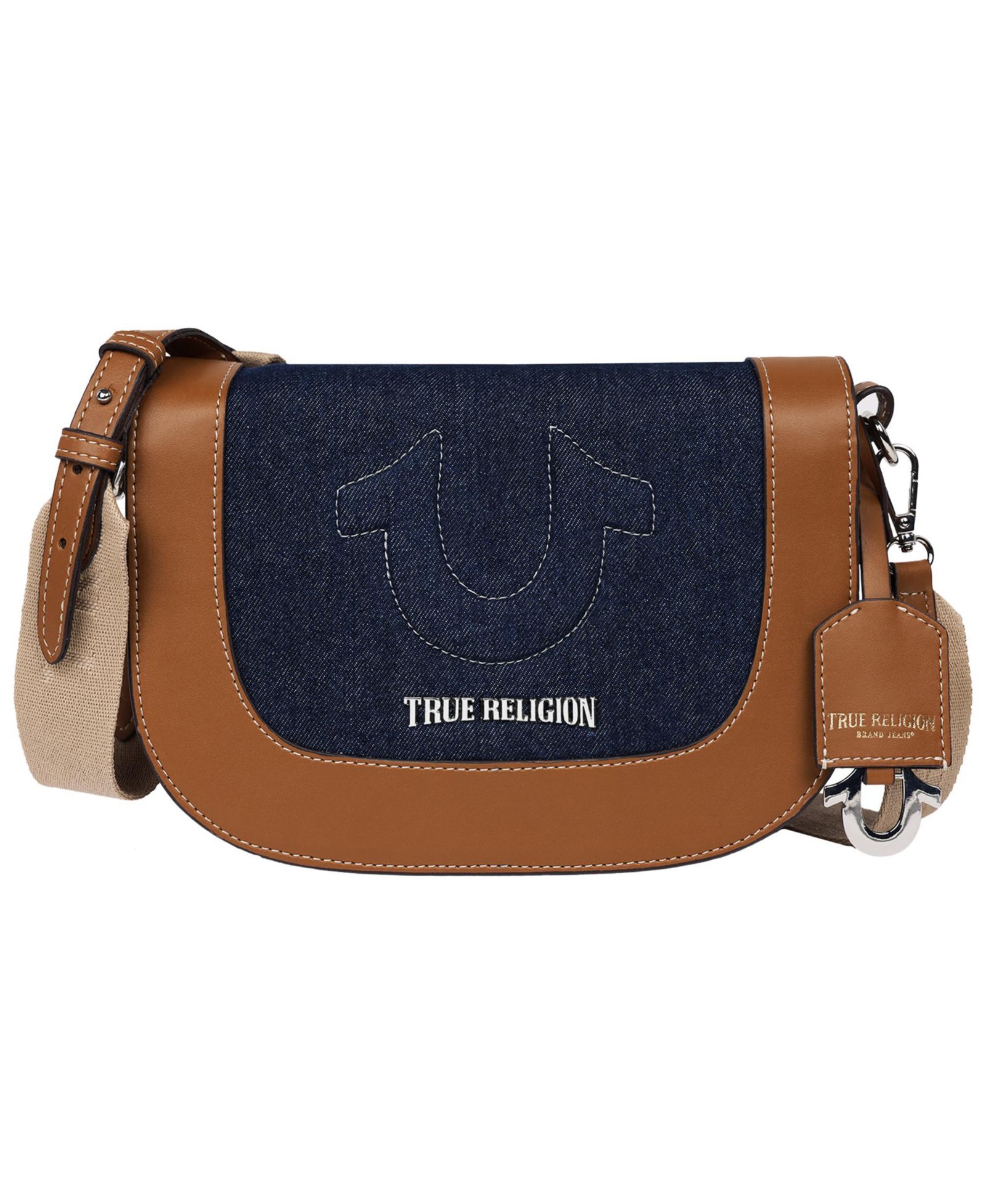 True Religion Denim Raised Horseshoe Crossbody Flap