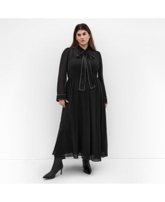 CITY CHIC Платье макси Kara Stud с завязками, Plus Size