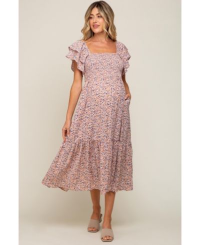 Платье миди Pinkblush Women's Light Pink Floral Flutter