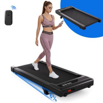 DeerRun Беговая дорожка 2 в 1 под стол, 6% Incline, 90cm Belt, Black