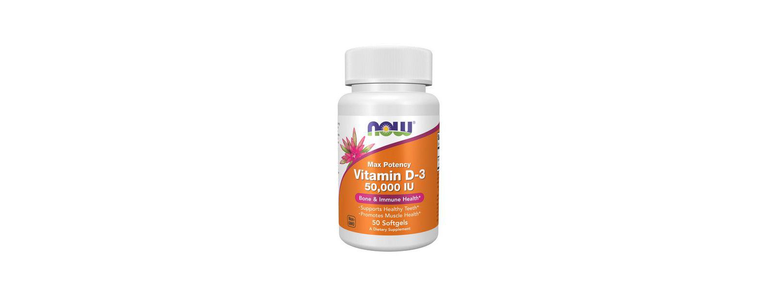 Витамин D-3 NOW Foods 50,000 IU, 50 мягких капсул