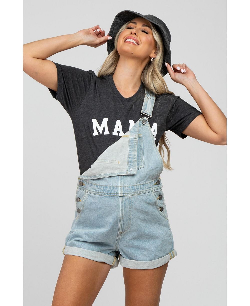 Женские джинсовые шорты-комбинезон Pinkblush Light Blue Denim