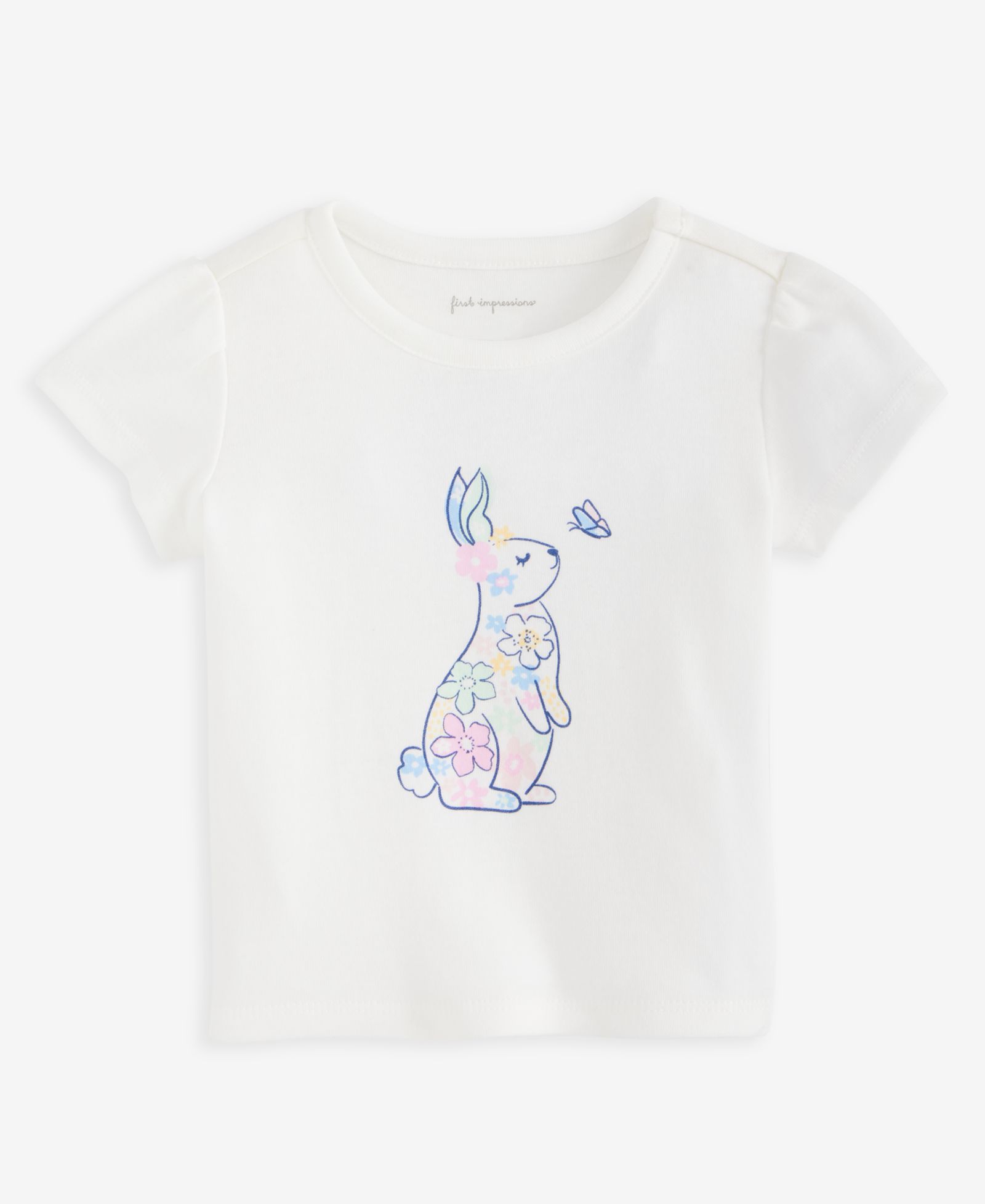 Детская футболка First Impressions Mix and Match Floral Bunny