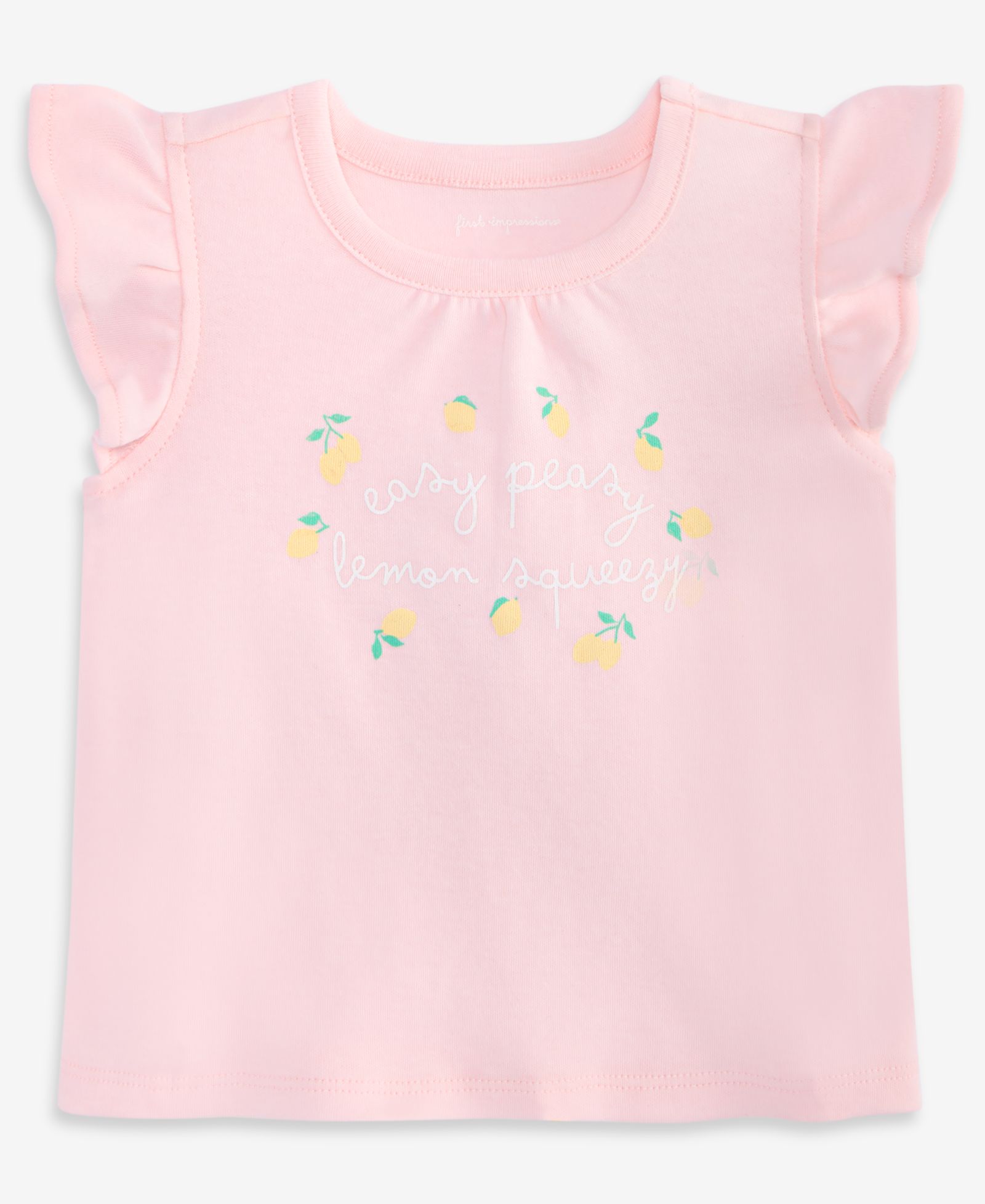 First Impressions Детская футболка с воланами Lemon Squeezy Mix and Match для девочек 2T-4T