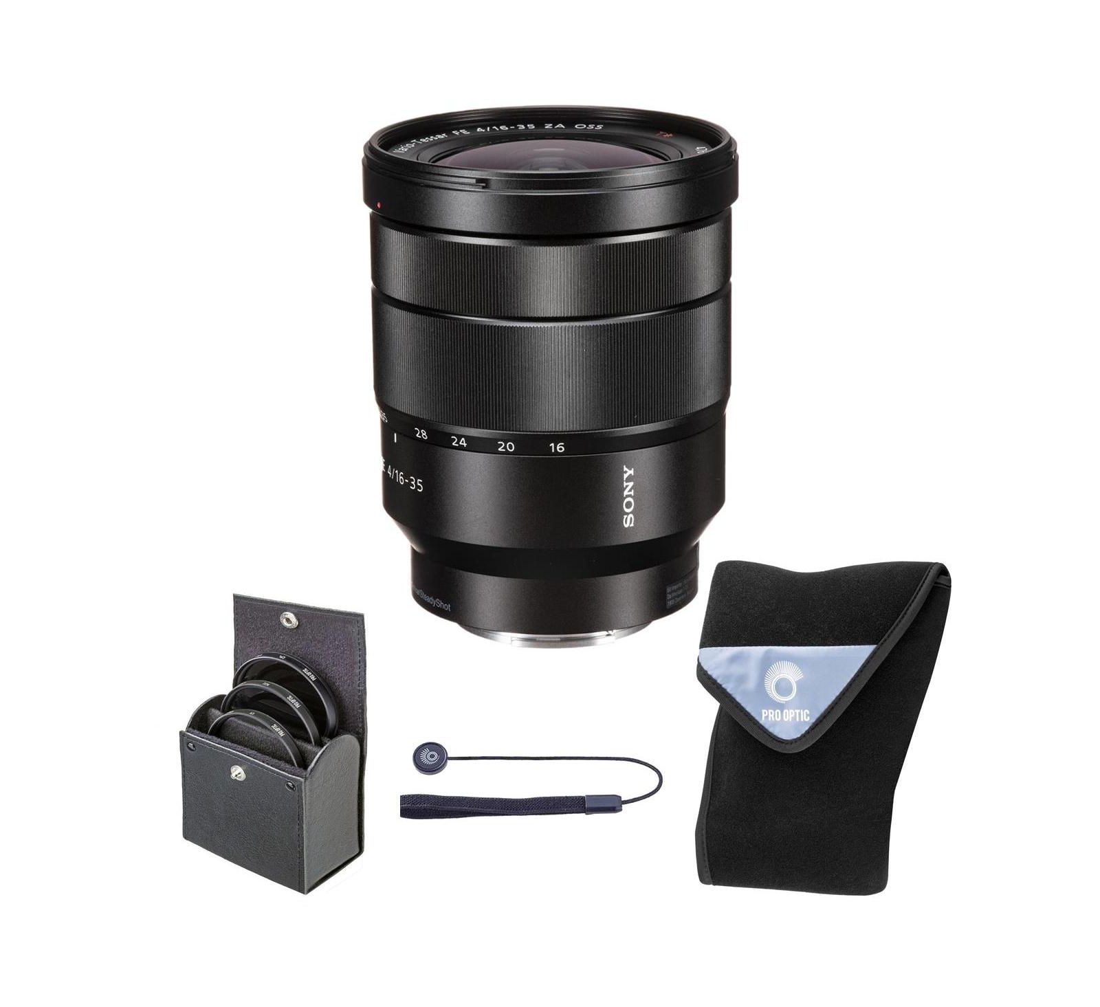 Sony Vario-Tessar T FE 16-35mm f/4 ZA OSS Lens,w/72mm Filter Kit,Lens Wrap