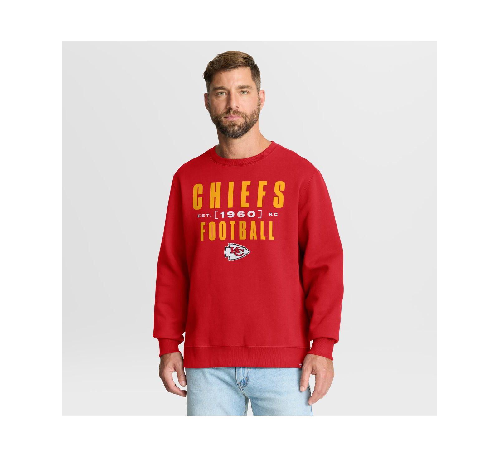 Fanatics Men's Red Kansas City Chiefs Powerful Throw Legacy Pullover Sweatshirt