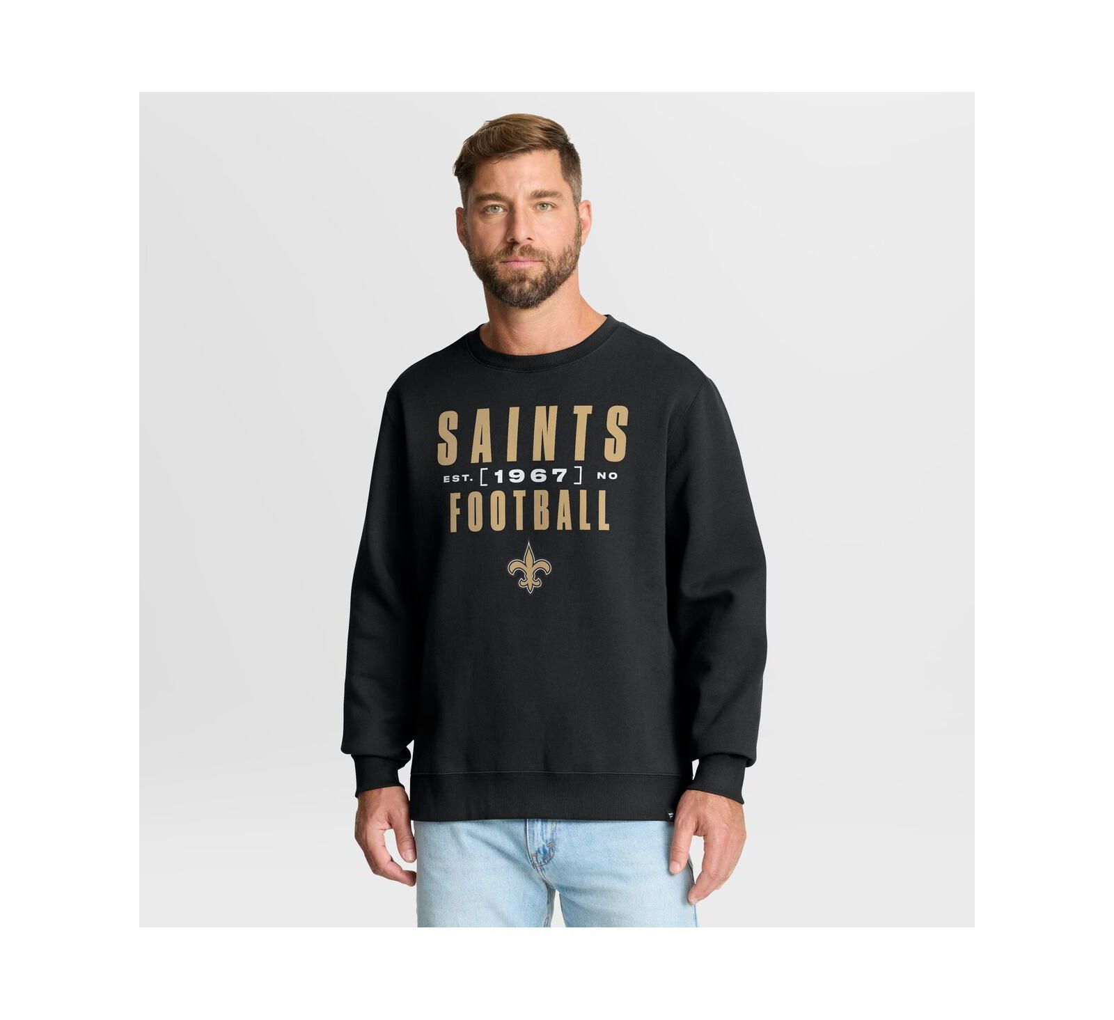Fanatics Мужская черная толстовка New Orleans Saints Powerful Throw Legacy