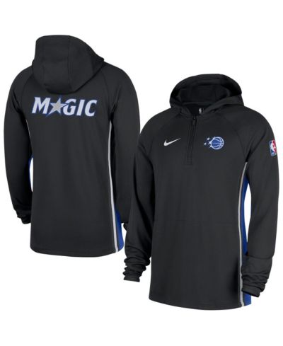 Nike Men's Black Orlando Magic Authentic On Court Zone Quarter-Zip Dri-FIT Hoodie Jacket